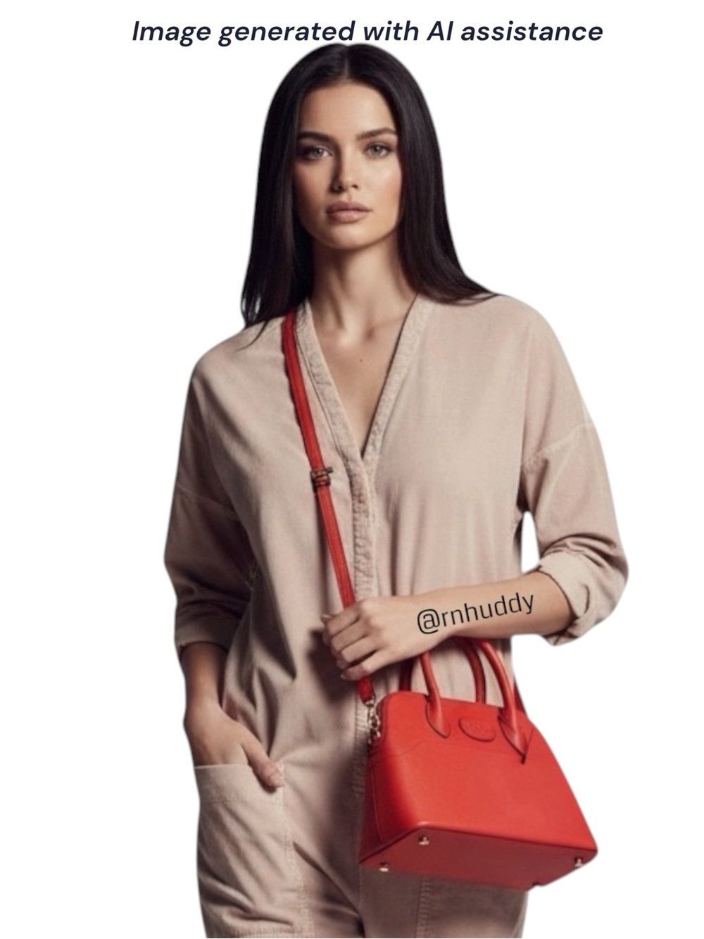 M.I.L.A. red Aubrey dome handbag crossbody leather bag